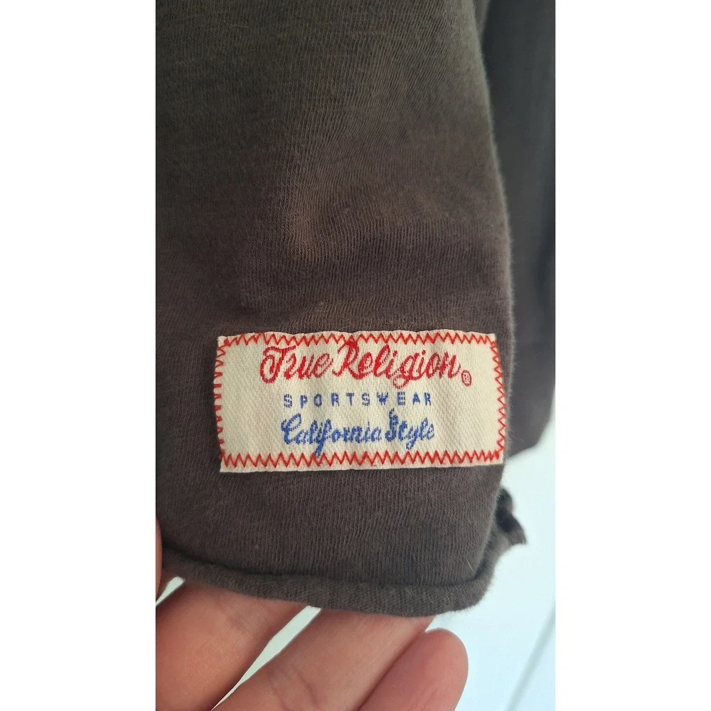 True Religion sportwear green Long‎ Sleeve logo size XXL/TTG